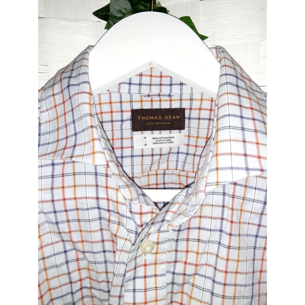 Thomas Dean Windowpane Stripe Button-Down - image 5